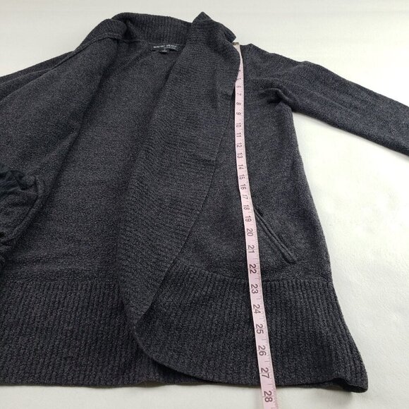 Barefoot Dreams CozyChic Lite Circle Cardigan Women Medium Gray 452 Open Sweater - Picture 12 of 13